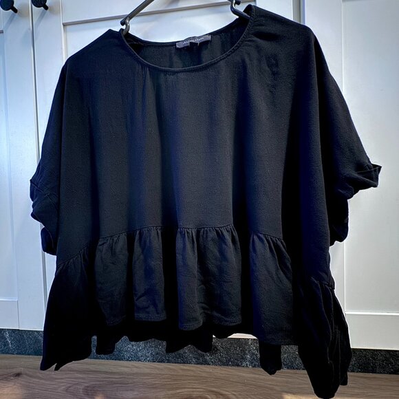 grade & gather Loose Black Top, Small/Medium - Picture 1 of 5